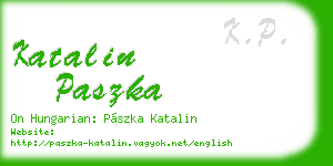 katalin paszka business card
