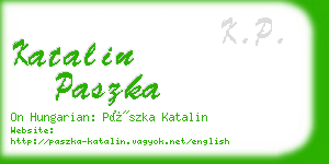 katalin paszka business card